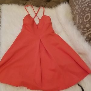 Oh My Love Skater Dress orange NWT